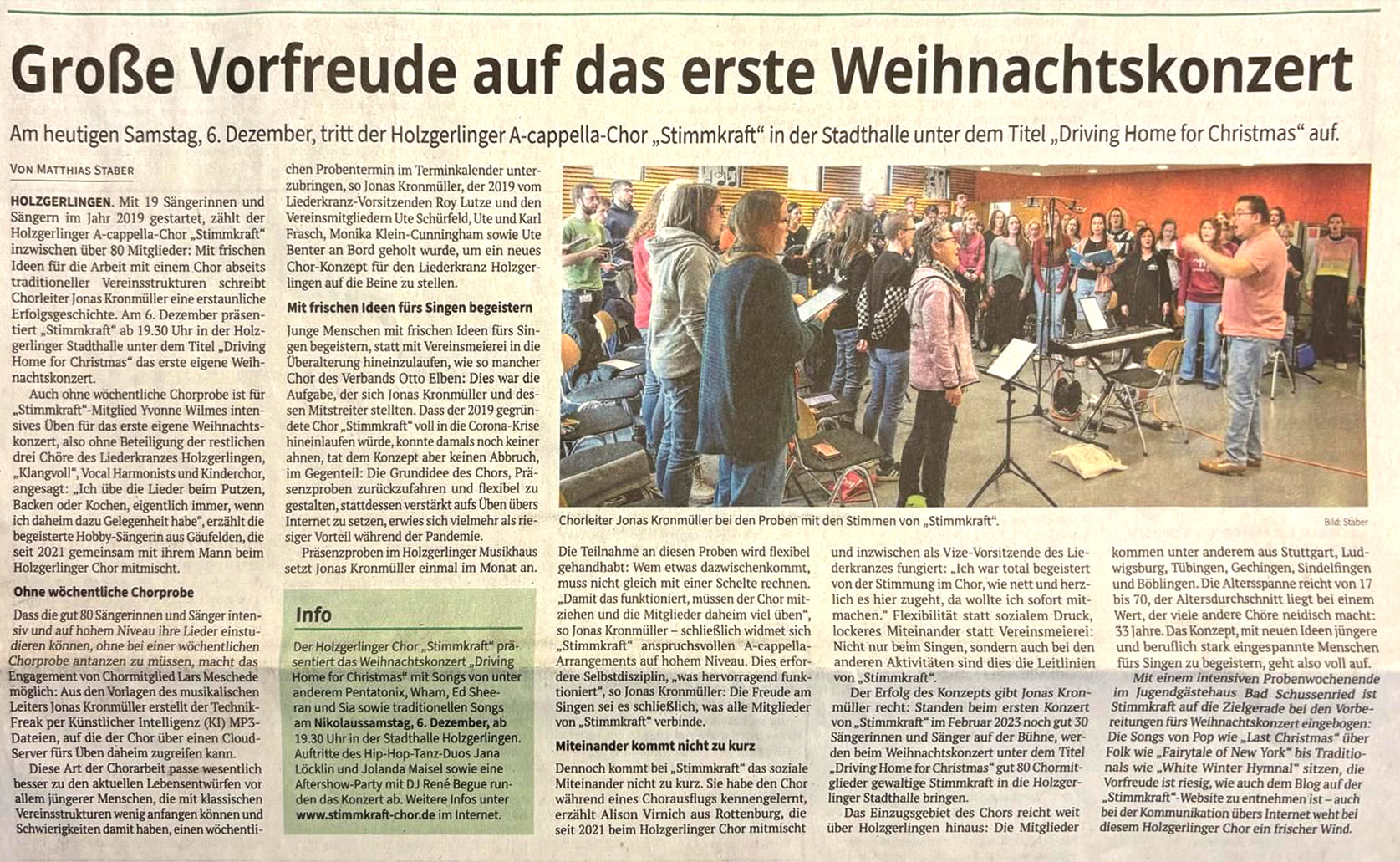 SZBZ Vorbericht Adventskonzert